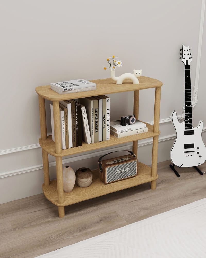 Pienk Bokhylle 80 cm - Eik - Oppbevaring - Hyller - Bokhylle