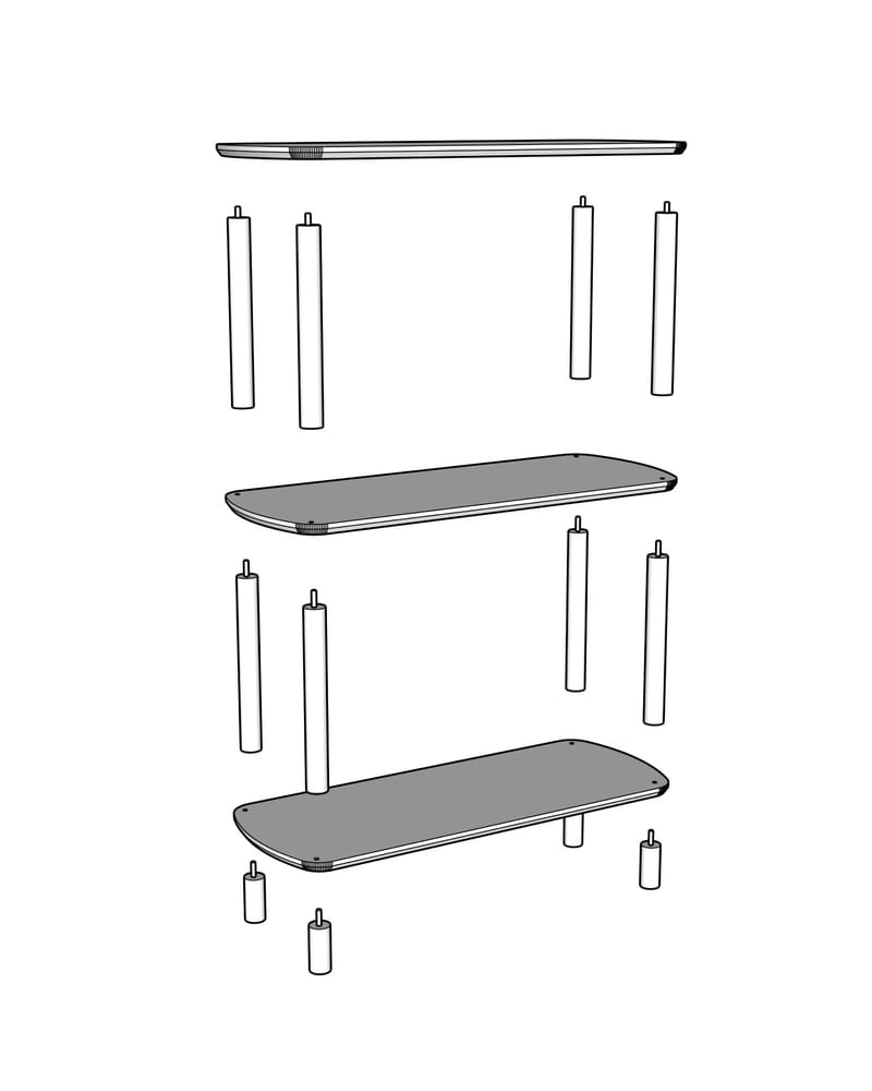 Pienk Bokhylle 80 cm - Eik - Oppbevaring - Hyller - Bokhylle