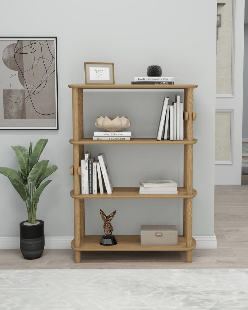 Pienk Bokhylle 80x112 cm - Eik - Oppbevaring - Hyller - Bokhylle