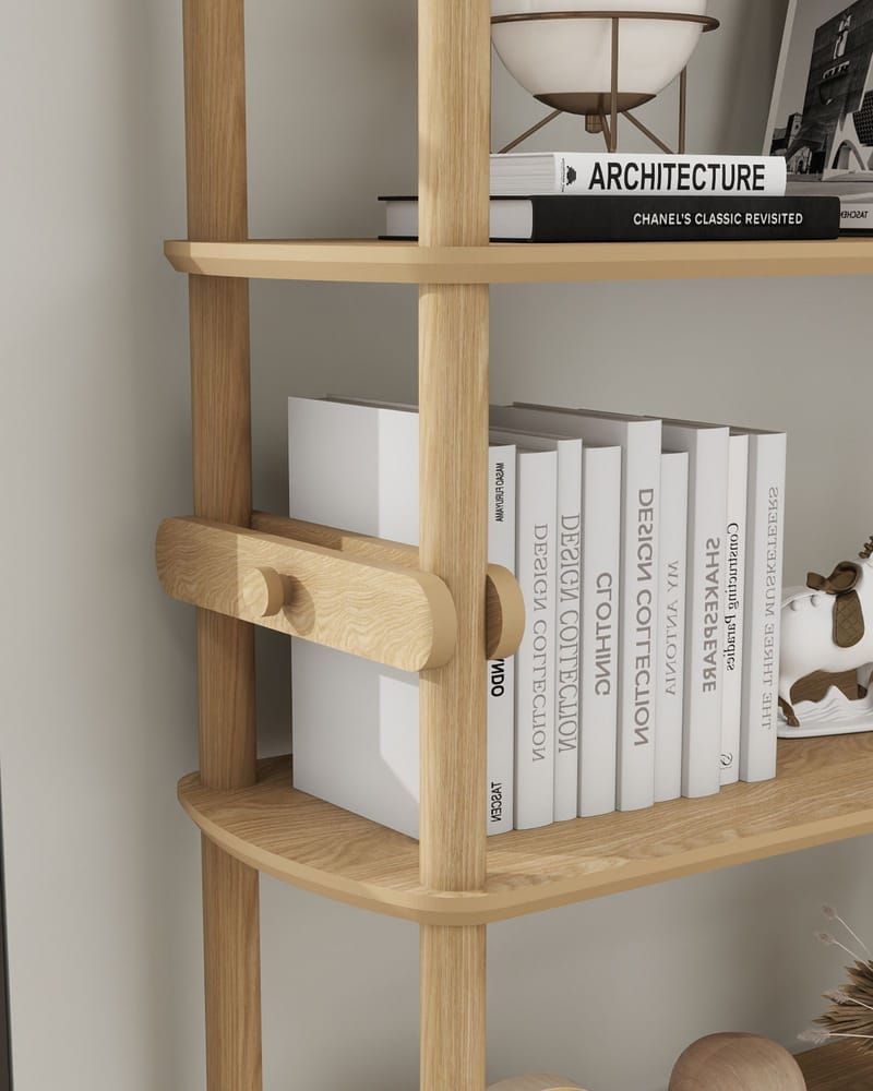 Pienk Bokhylle 80x174 cm - Eik - Oppbevaring - Hyller - Bokhylle