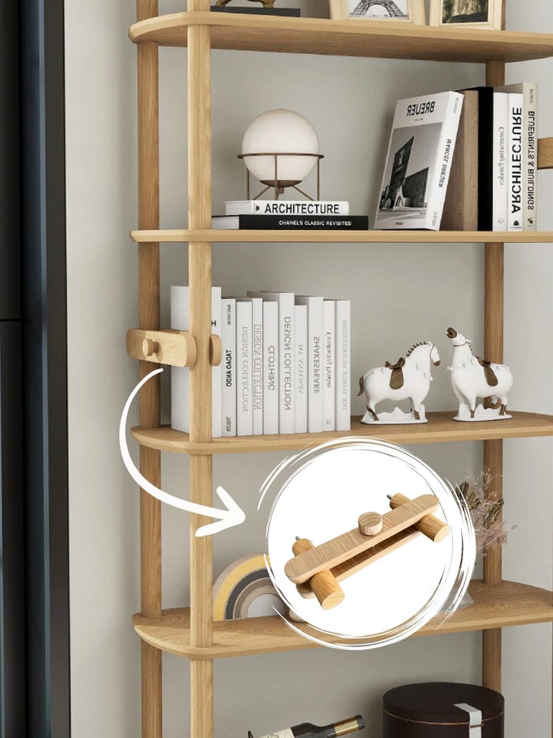 Pienk Bokhylle 80x174 cm - Eik - Oppbevaring - Hyller - Bokhylle