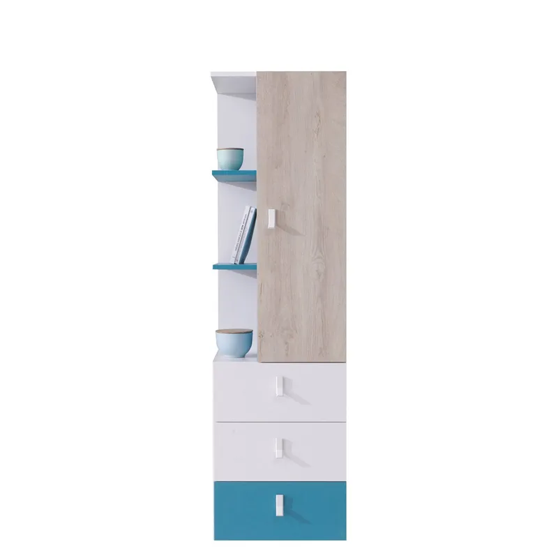 Planeta Bokhylle 45 cm i Tre, Blå|Hvit