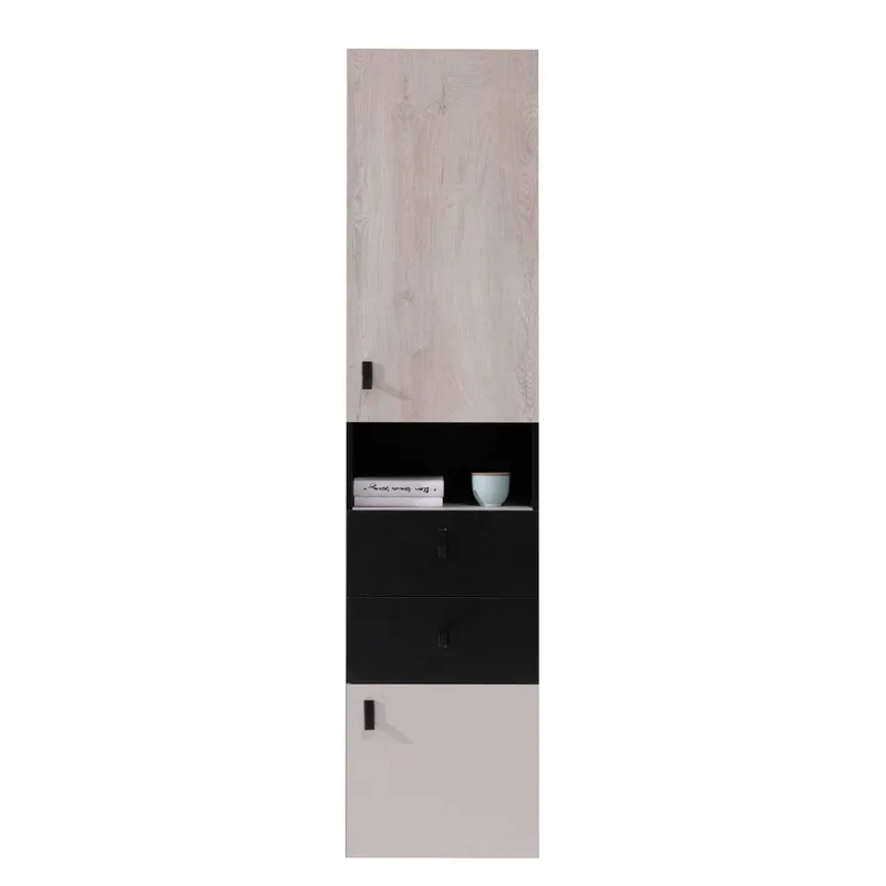 Planeta Bokhylle 45 cm i Tre, Svart|Natur