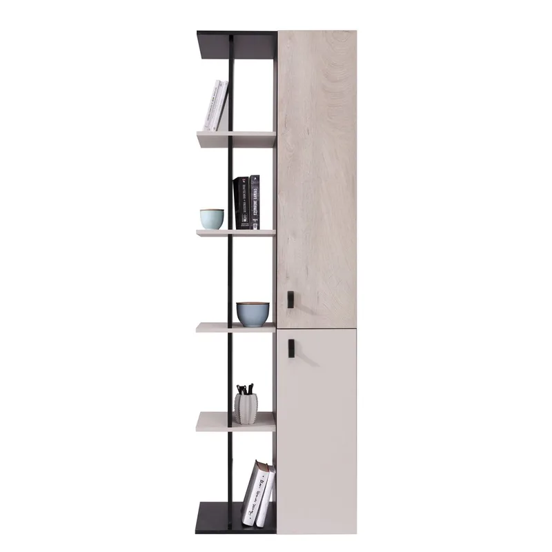 Planeta Bokhylle 60 cm i Tre, Svart|Natur