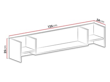 Planeta Vegghylle 25 cm i Tre - Blå|Hvit - Oppbevaring - Hyller - Vegghylle