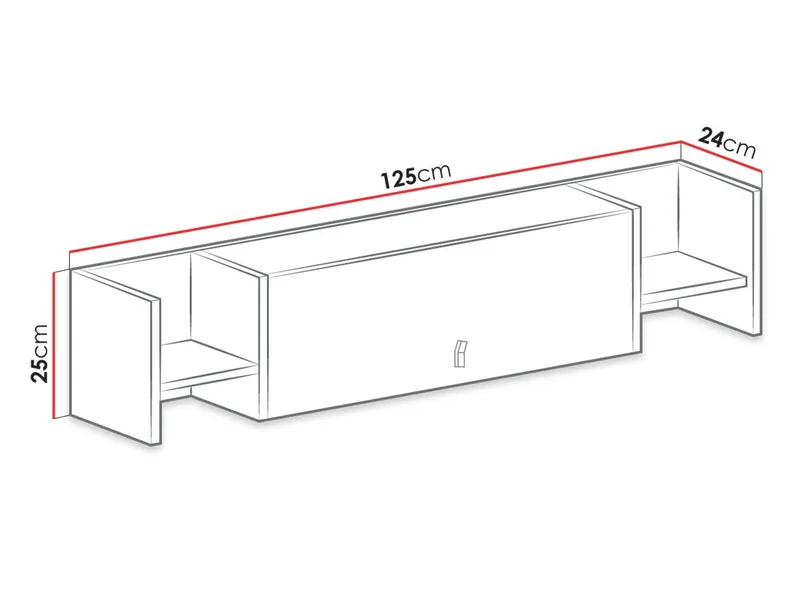 Planeta Vegghylle 25 cm med Dør - Oppbevaring - Hyller - Vegghylle