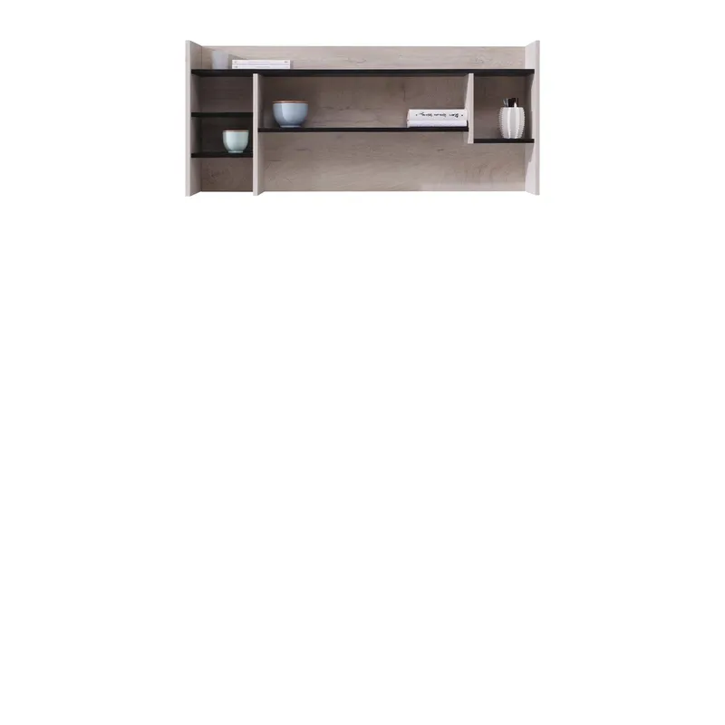Planeta Vegghylle 55 cm i Tre, Svart|Natur