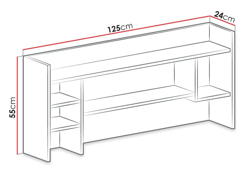 Planeta Vegghylle 55 cm i Tre - Svart|Natur - Oppbevaring - Hyller - Vegghylle
