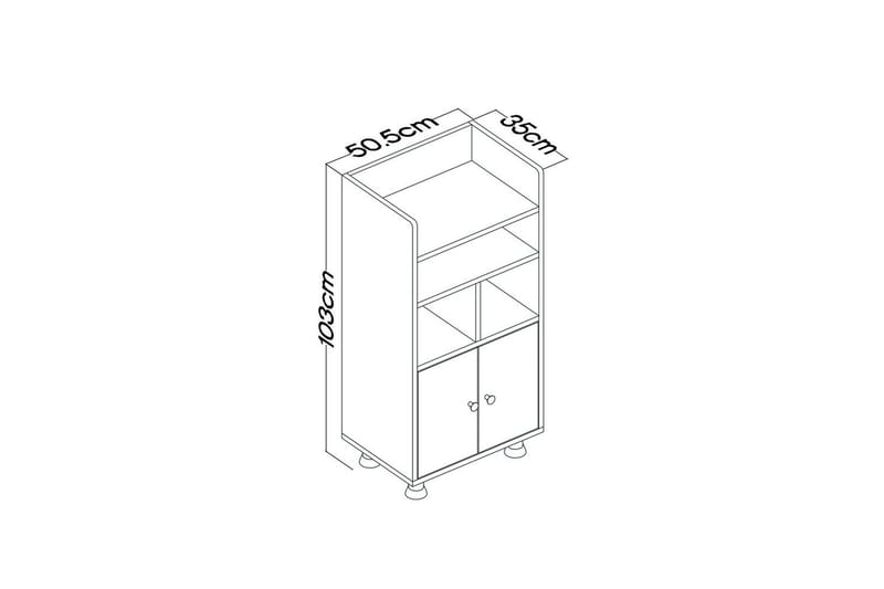 Plasanta Bokhylle 20,5 cm - Hvit - Oppbevaring - Hyller - Bokhylle