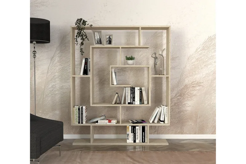 Sarmasik Bokhylle 124,8 cm - Beige - Oppbevaring - Hyller - Bokhylle