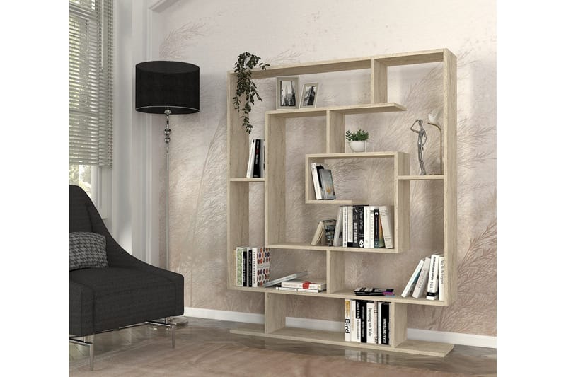 Sarmasik Bokhylle 124,8 cm - Beige - Oppbevaring - Hyller - Bokhylle