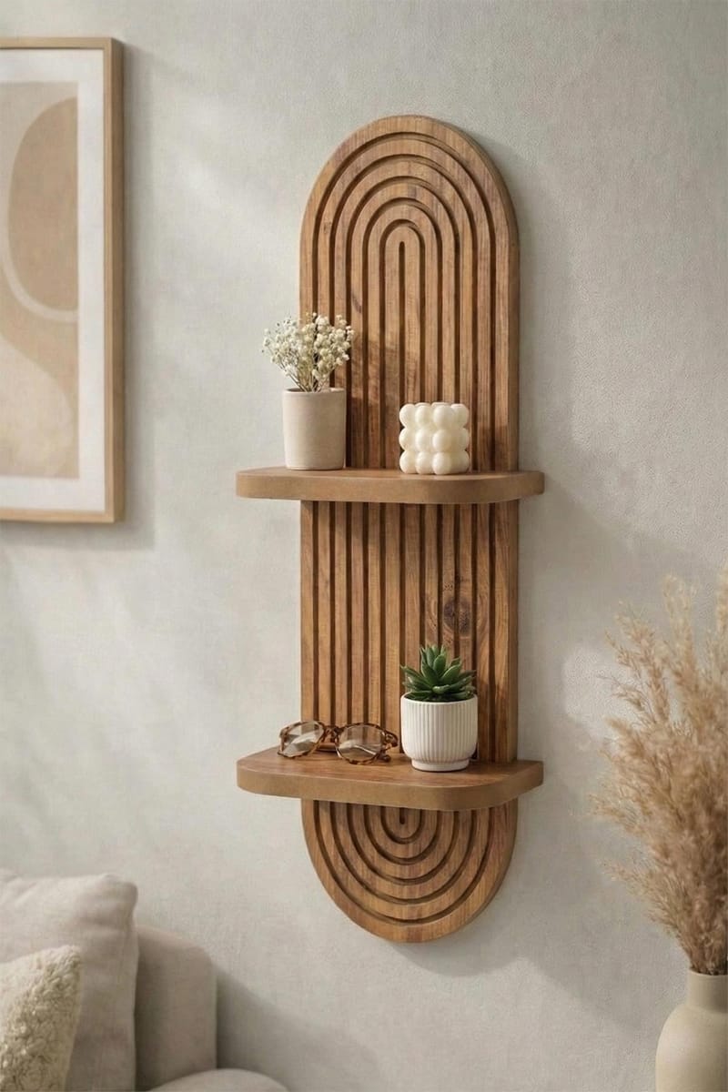 Savik Vegghylle 26x35x13 cm - Eik - Oppbevaring - Hyller - Vegghylle