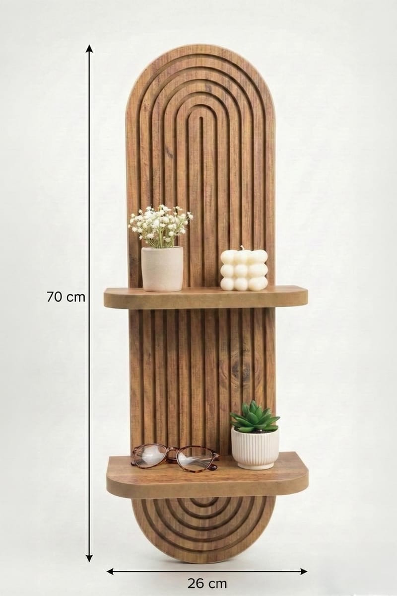 Savik Vegghylle 26x35x13 cm - Eik - Oppbevaring - Hyller - Vegghylle