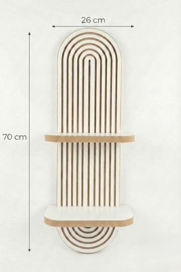 Savik Vegghylle 26x35x13 cm - Hvit - Oppbevaring - Hyller - Vegghylle