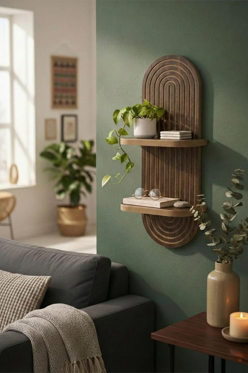 Savik Vegghylle 26x35x13 cm - Wenge - Oppbevaring - Hyller - Vegghylle