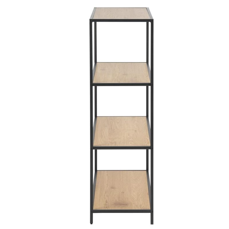 Seaford Bokhylle 77 cm i Tre med Metallstativ - Brun|Sort - Oppbevaring - Hyller - Bokhylle
