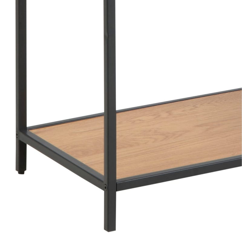 Seaford Bokhylle 77 cm i Tre med Metallstativ - Brun|Svart - Oppbevaring - Hyller - Bokhylle