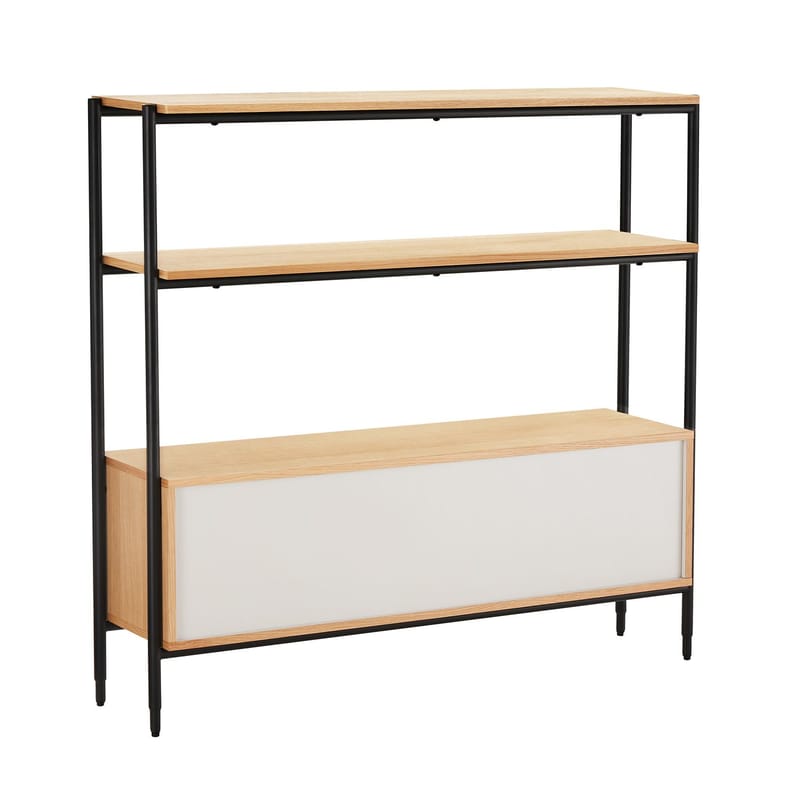 Shelf HOME4YOU 125,5x32x117 cm - eik/svart - Oppbevaring - Hyller - Hylleplan & hyllekonsoll