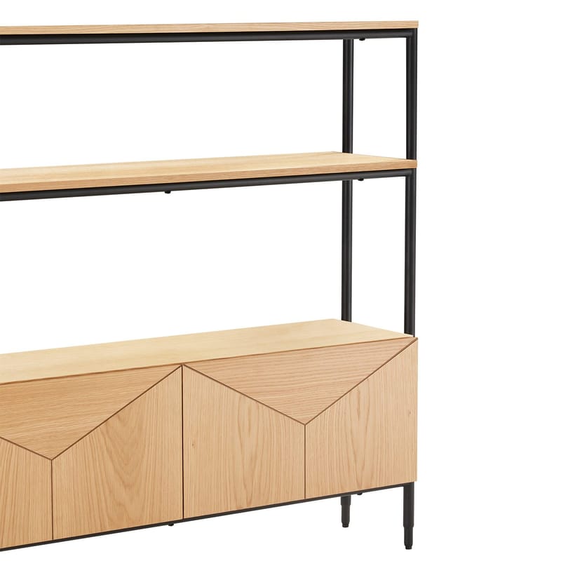 Shelf HOME4YOU 125,5x32x117 cm - eik/svart - Oppbevaring - Hyller - Hylleplan & hyllekonsoll