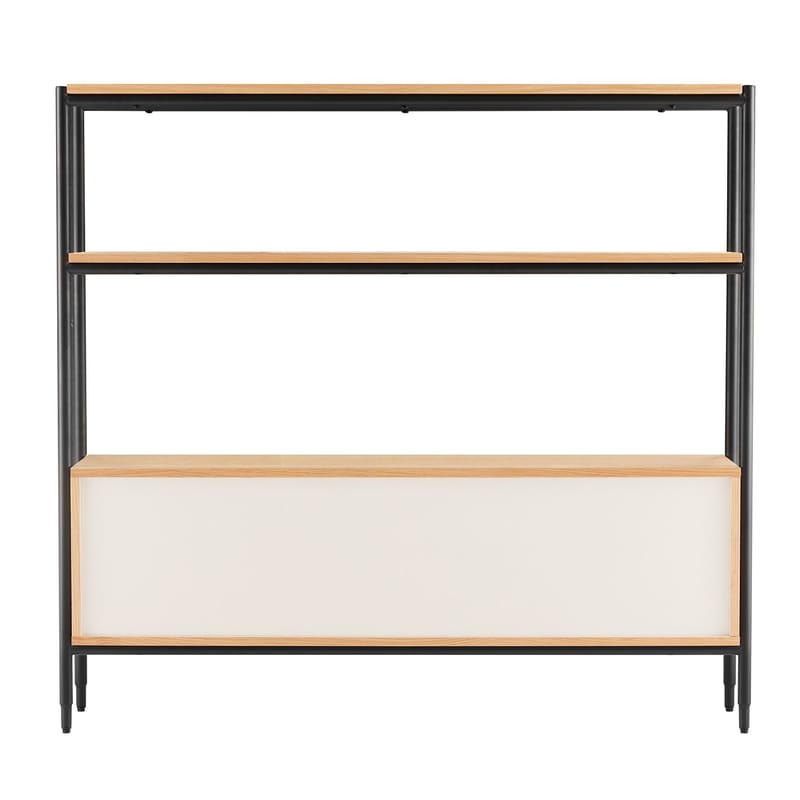 Shelf HOME4YOU 125,5x32x117 cm - eik/svart - Oppbevaring - Hyller - Hylleplan & hyllekonsoll