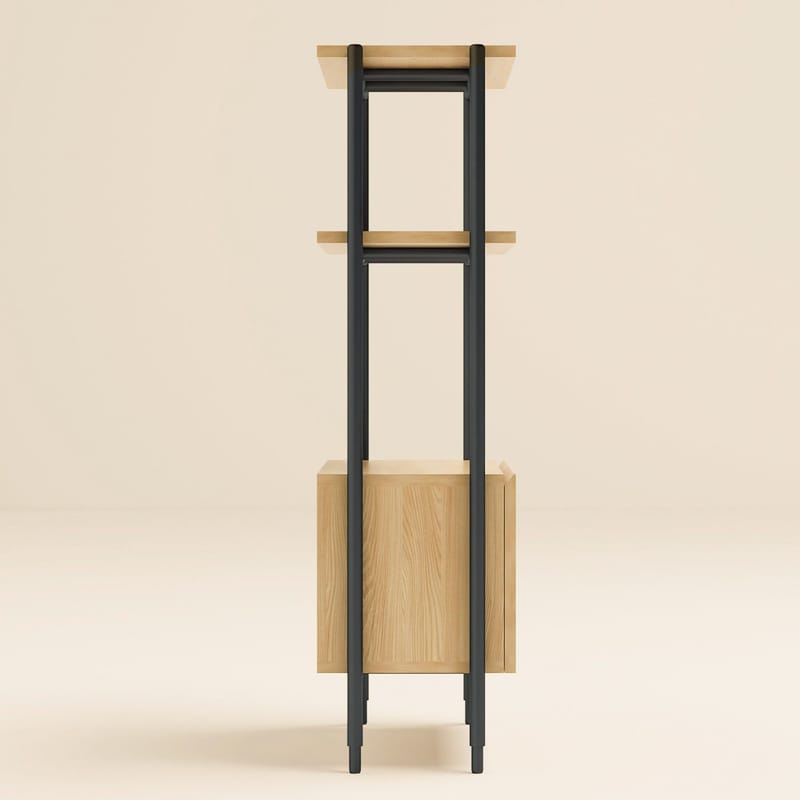 Shelf HOME4YOU 65,5x32x117 cm - eik/svart - Oppbevaring - Hyller - Hylleplan & hyllekonsoll