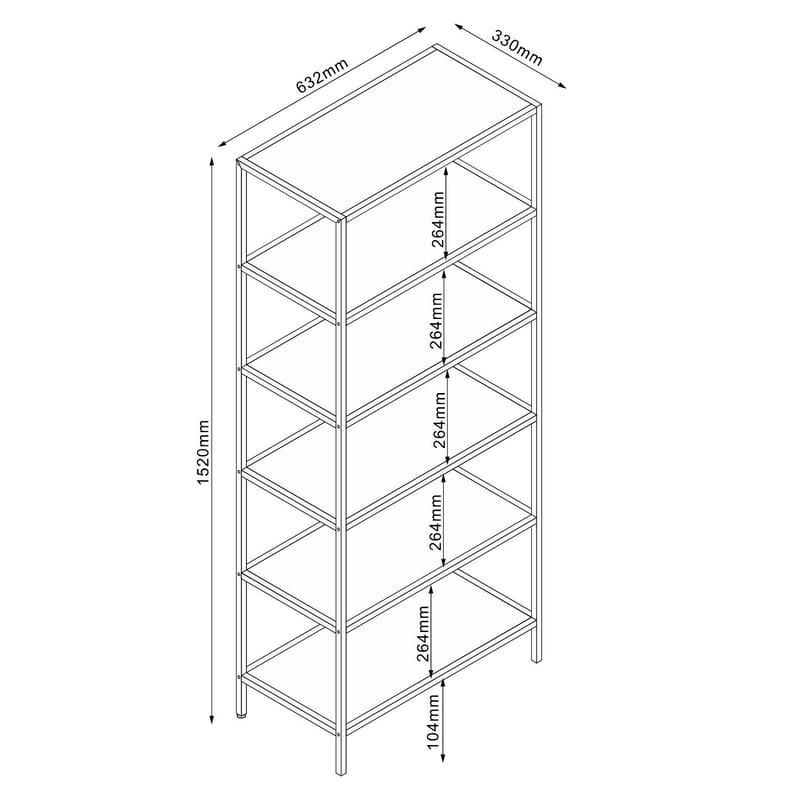 Shelf HOME4YOU - ask/svart - Oppbevaring - Hyller - Hylleplan & hyllekonsoll