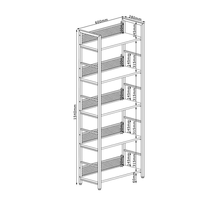 Shelf HOME4YOU - ask/svart - Oppbevaring - Hyller - Hylleplan & hyllekonsoll