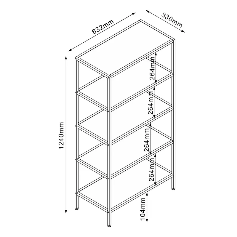 Shelf HOME4YOU - ask/svart - Oppbevaring - Hyller - Hylleplan & hyllekonsoll