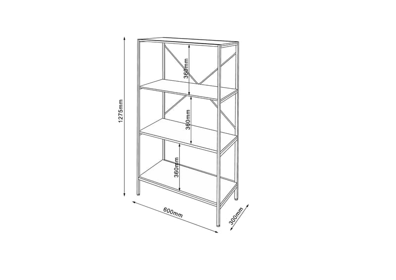 Shelf HOME4YOU - ask/svart - Oppbevaring - Hyller - Hylleplan & hyllekonsoll