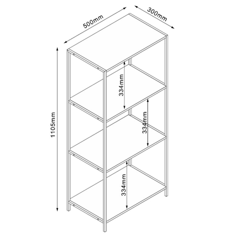 Shelf HOME4YOU - ask/svart - Oppbevaring - Hyller - Hylleplan & hyllekonsoll