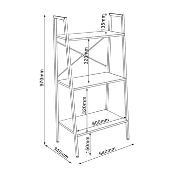 Shelf HOME4YOU - eik/brun - Oppbevaring - Hyller - Hylleplan & hyllekonsoll