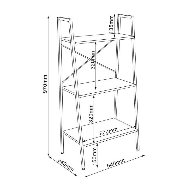 Shelf HOME4YOU - eik/brun - Oppbevaring - Hyller - Hylleplan & hyllekonsoll