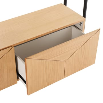 Shelf HOME4YOU - eik/svart - Oppbevaring - Hyller - Hylleplan & hyllekonsoll