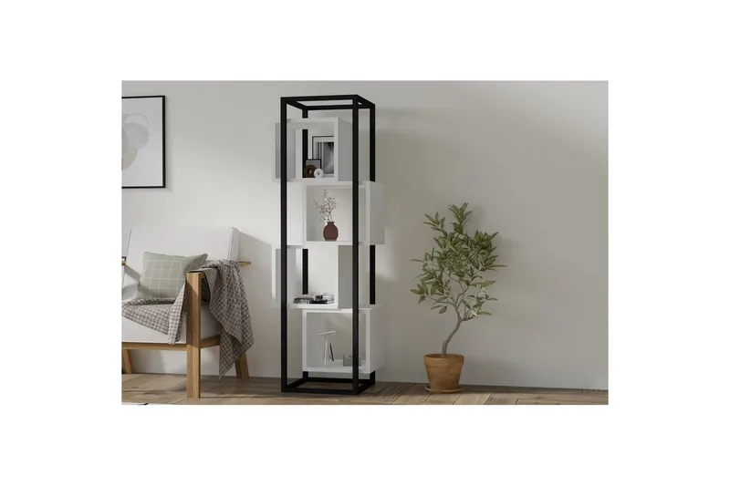 Sivor Bokhylle 44 cm - Hvit - Oppbevaring - Hyller - Bokhylle