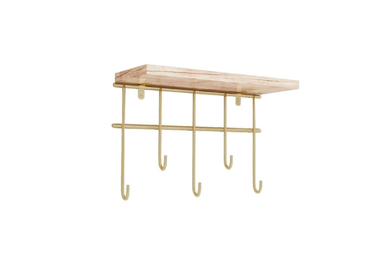 Souma Vegghylle 20 cm - Brun/Gull - Oppbevaring - Hyller - Vegghylle
