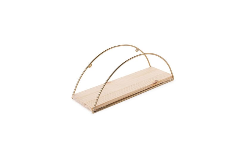 Souma Vegghylle 41 cm - Brun/Gull - Oppbevaring - Hyller - Vegghylle