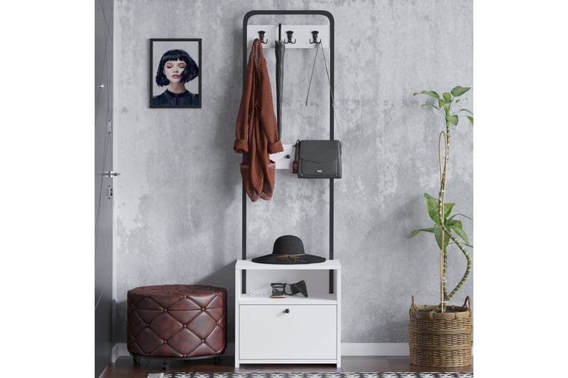 Springhill Hattehylle 50 cm - Svart/Hvit - Oppbevaring - Hyller - Hattehylle
