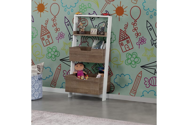 Comfortale Oppbevaringshylle - Brun/Hvit - Oppbevaring - Hyller - Stigehylle