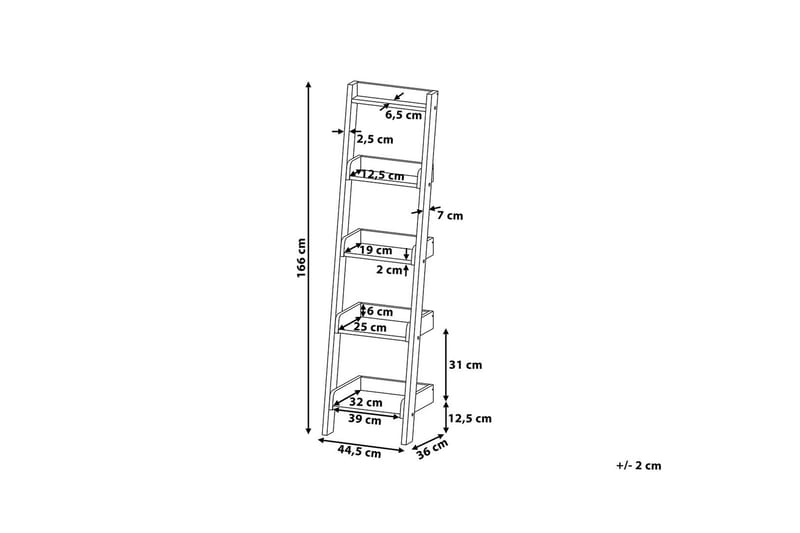 Duo Hylle 44,5 cm - Hvit - Oppbevaring - Hyller - Stigehylle