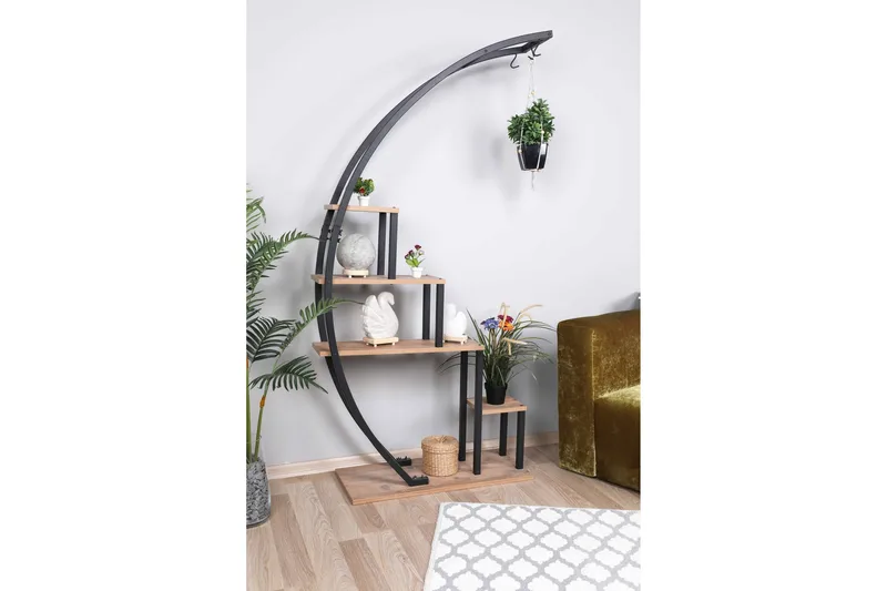 Gardellis Stigehylle 85x35 cm - Svart - Oppbevaring - Hyller - Stigehylle