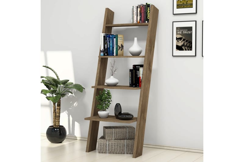 Gersby Bokhylle 56 cm - Brun - Oppbevaring - Hyller - Stigehylle