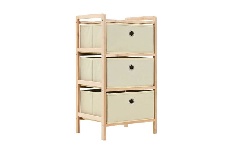 Oppbevaringshylle med 3 ikke-vevde kurver sedertre beige - Oppbevaring - Hyller - Stigehylle