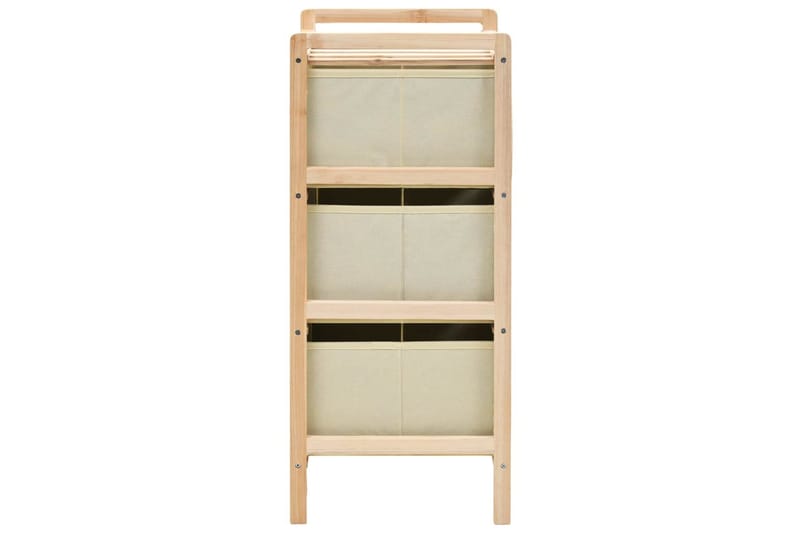 Oppbevaringshylle med 3 ikke-vevde kurver sedertre beige - Oppbevaring - Hyller - Stigehylle
