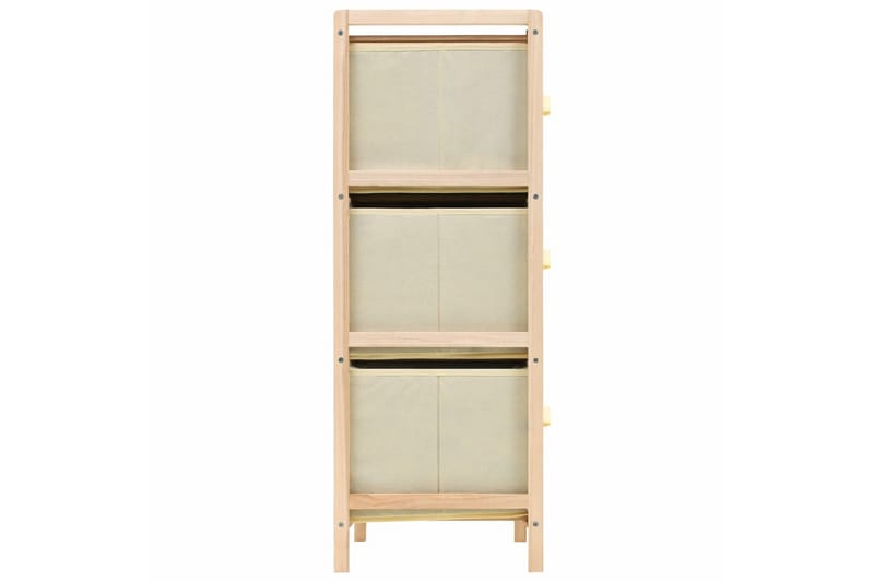 Oppbevaringshylle med 6 stoffkurver sedertre beige - Oppbevaring - Hyller - Stigehylle