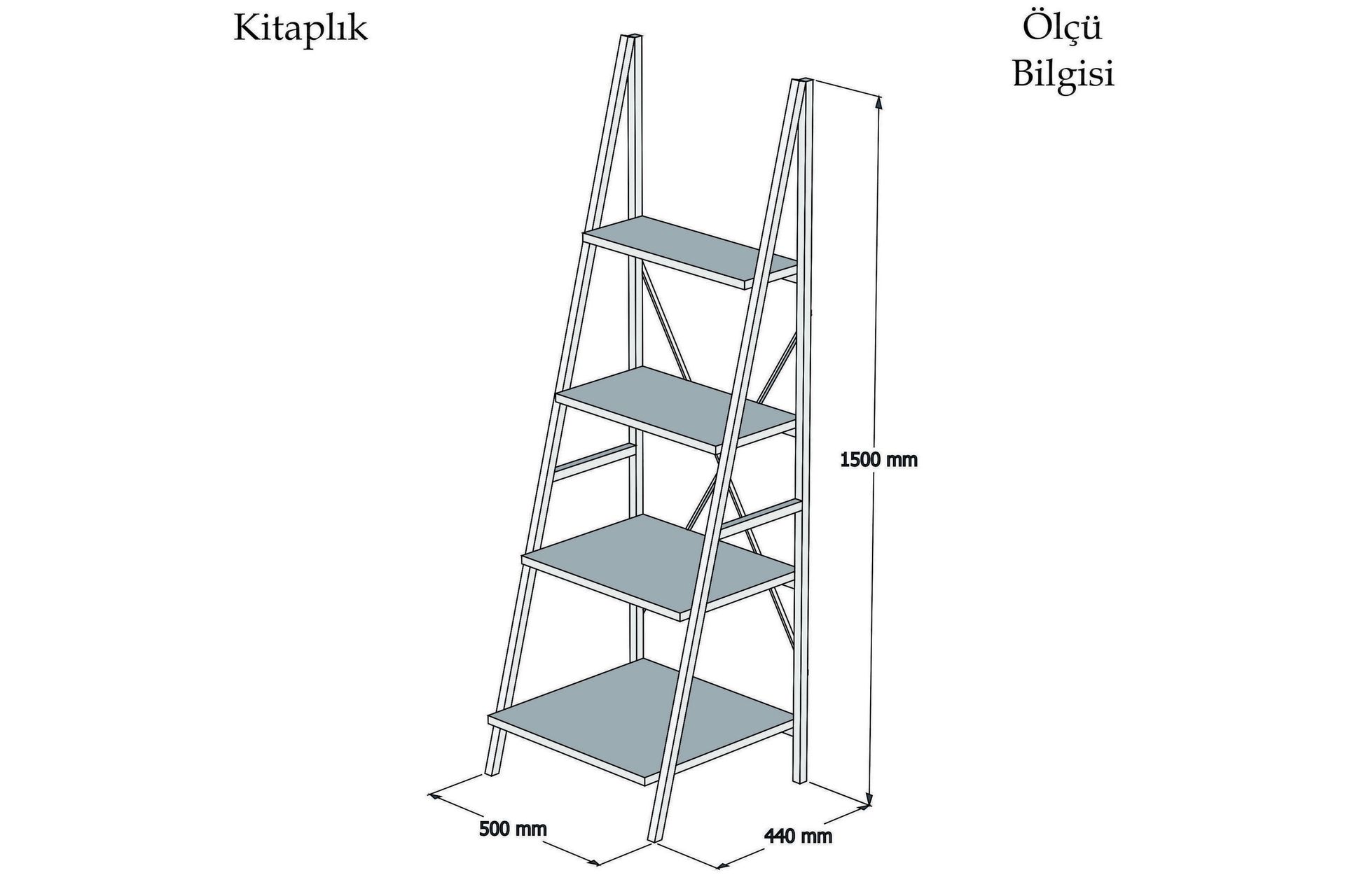 Puqa Design Bokhylle - Oppbevaring - Hyller - Stigehylle