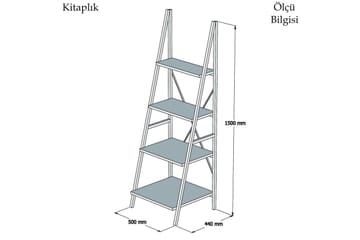 Puqa Design Bokhylle - Oppbevaring - Hyller - Stigehylle