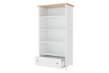 Storys Bokhylle 85 cm i Eik - Hvit - Oppbevaring - Hyller - Bokhylle