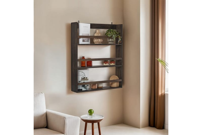 Teno Vegghylle 73 cm - Svart - Oppbevaring - Hyller - Vegghylle