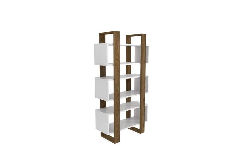 Thyric Bokhylle 80 cm, Valnøtt/Hvit