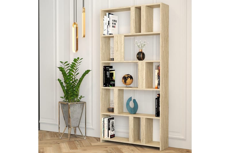 Timiza Bokhylle 90 cm i Eik - Beige - Oppbevaring - Hyller - Bokhylle